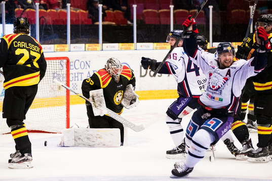 Brynäs målvakt David Rautio släpper in 1-2