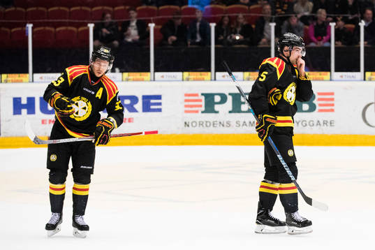 Brynäs Elias Fälth och Brynäs Lukas Kilström deppar