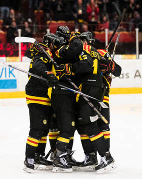 Brynäs spelare jublar