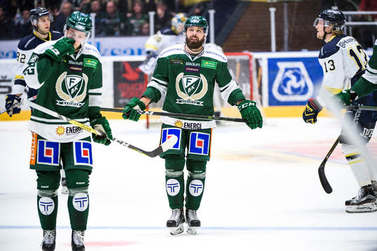 Färjestads Per Åslund och Milan Gulas deppar