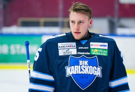 Karlskogas målvakt Emil Kruse