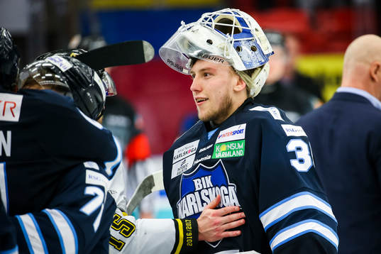 Karlskogas målvakt Emil Kruse