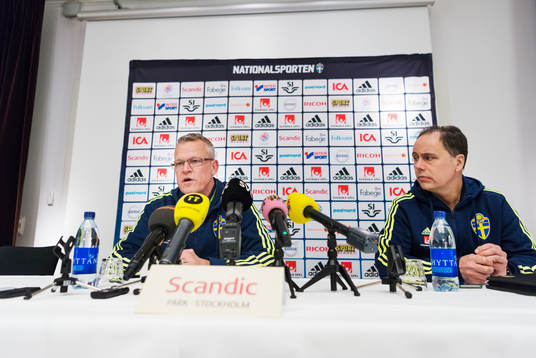 Sveriges förbundskapten Janne Andersson och