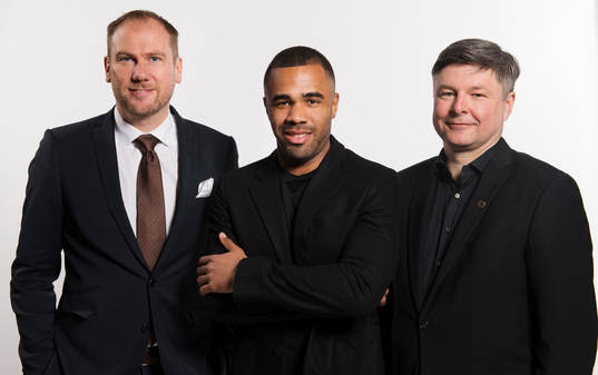 Elfsborgs tränare Magnus Haglund, Alex Dyer, Bo Johansson,