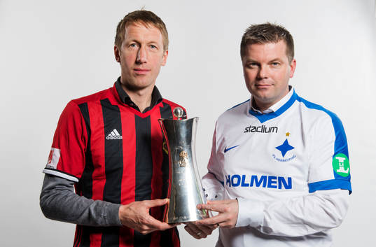 Graham Potter, tränare Östersund, och Jens Gustafsson,
