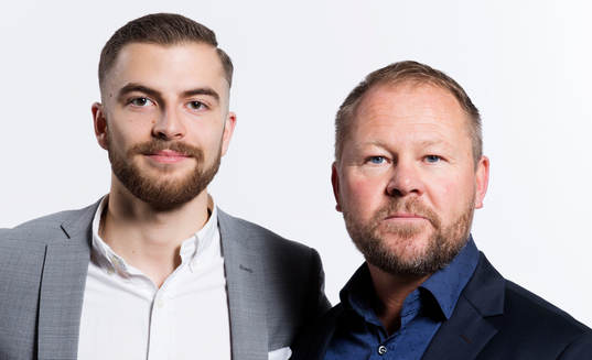 Kalmars Filip Sachpekidis och sportchef Thomas Andersson