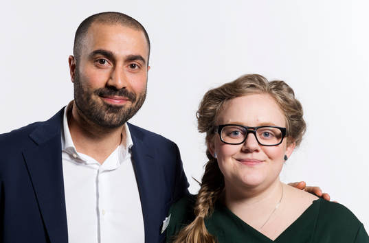 Kaveh Sarvari, SEF, och Sofia Bohlin, ordförande Svenska