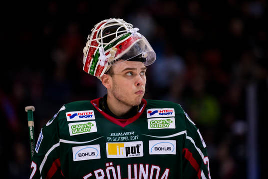 Frölundas målvakt Johan Gustafsson