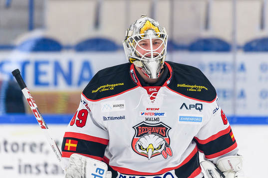 Malmö Redhawks målvakt Oscar Alsenfelt