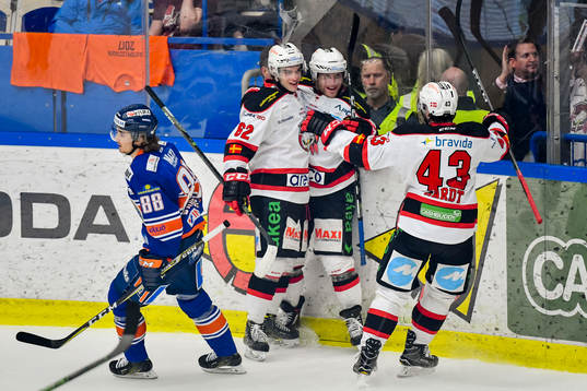 Malmö Redhawks Frederik Storm jublar