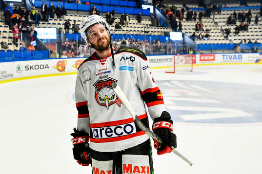 Malmö Redhawks Noah Welch jublar