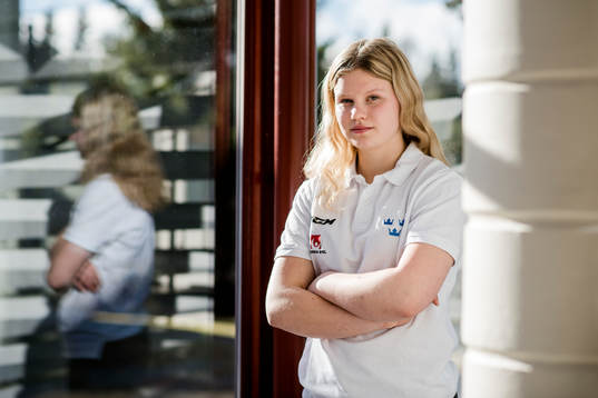 Bläddra bland fler bilder av Ishockey, Dam, Sverige, Pressträff