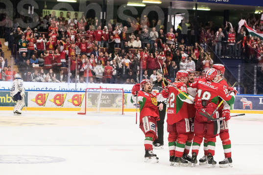 Moras Pierre Engvall Matias Lassen Emil Aronsson jublar