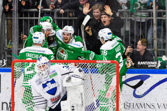 Rögles spelare jublar