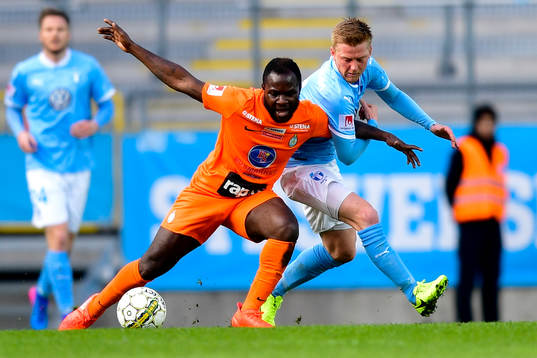 Malmö FFs Anders Christiansen och Eskilstunas Emmanuel