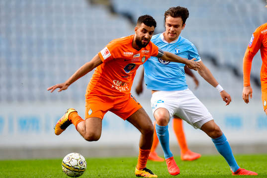 Eskilstunas Omar Eddahri och Malmö FFs Andreas Vindheim