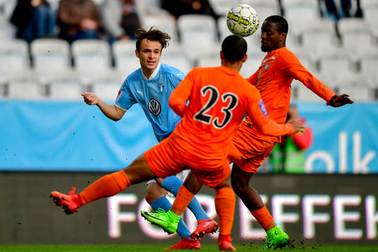 Malmö FFs Andreas Vindheim och Eskilstunas Jernade Ronnel