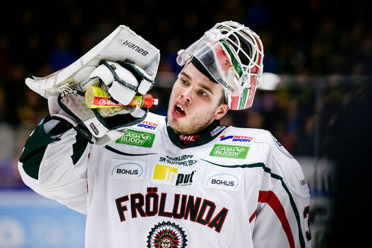 Frölundas målvakt Johan Gustafsson