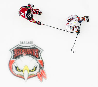 Malmö Redhawks Lars Bryggman och Växjös Olli Palola