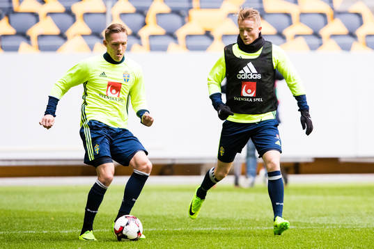 Sveriges Ludwig Augustinsson och Sam Larsson