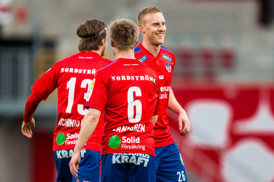 Helsingborgs spelare jublar