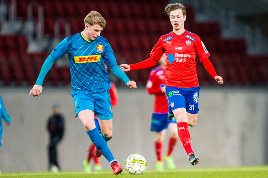 Nordsjällands Magnus Wörts och Helsingborgs Alex Timossi