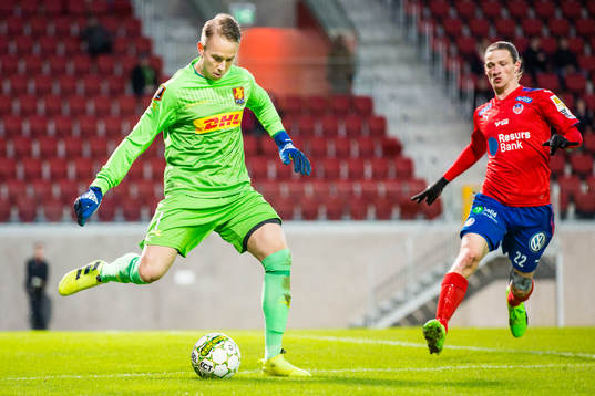 Nordsjällands målvakt Patrik Carlgren och Helsingborgs