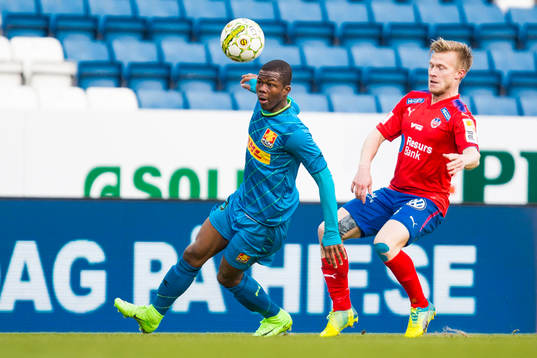 Nordsjällands Emmanuel Danso och Helsingborgs Andreas