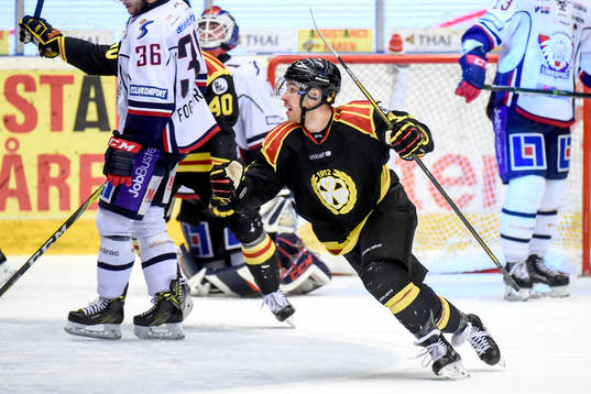 Brynäs Kevin Clark jublar