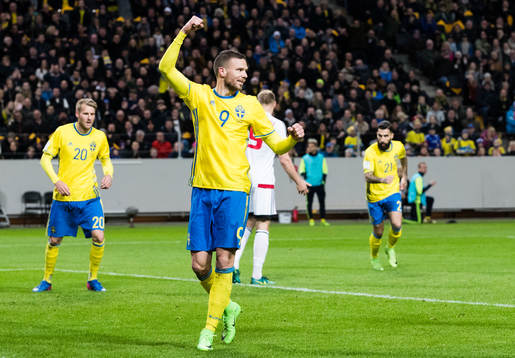 Sveriges Marcus Berg jublar