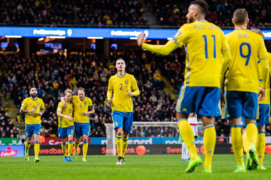 Jimmy Durmaz, Oscar Hiljemark, Andreas Granqvis och Mikael