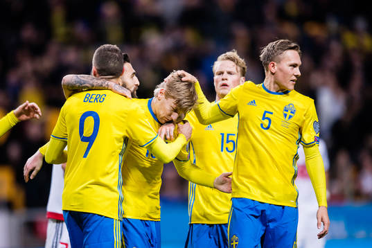 Sveriges Marcus Berg, Ludwig Augustinsson och Oscar