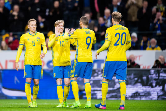 Sveriges Ludwig Augustinsson, Marcus Berg och Ola Toivonen
