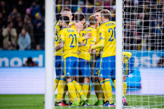 Sveriges Jimmy Durmaz, Jakob Johansson och Ola Toivonen