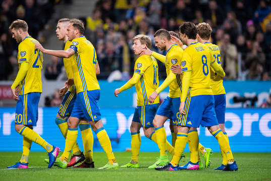 Sveriges Ola Toivonen, Pontus Jansson, Andreas Granqvist,