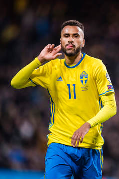 Sveriges Isaac Kiese Thelin jublar