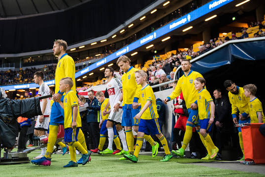 Sveriges Ola Toivonen, Emil Forsberg, Marcus Berg och Jimmy