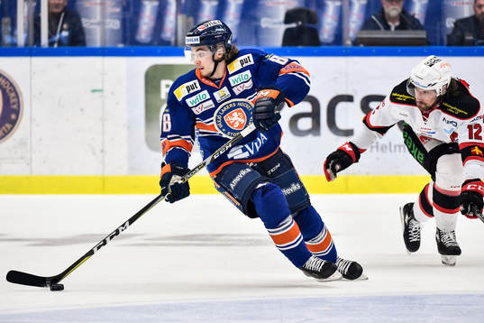 Växjös Adam Brodecki och Malmö Redhawks Andreas Thuresson