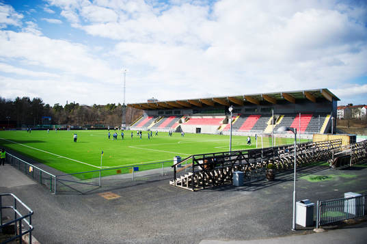 Översikt över nya läktaren på Grimsta IP