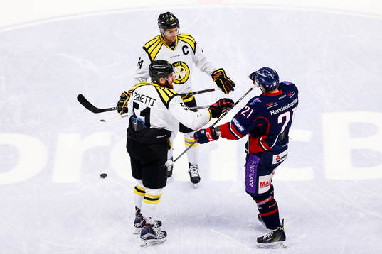 Brynäs Marc Zanetti och Jacob Blomqvist i bråk med