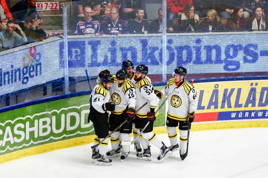 Brynäs spelare jublar