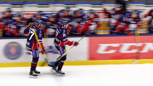 Linköpings Emil Kristensen och Marcell Müller jublar