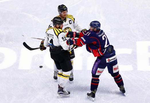 Brynäs Jacob Blomqvist, Marc Zanetti och Linköpings Emil