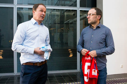 Gefles tränare Thomas Andersson och Helsingborgs tränare