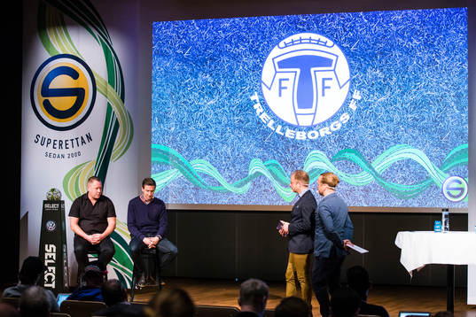 Trelleborgs tränare Patrick Winqvist och Marcus Pode