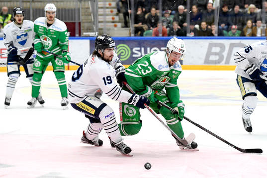 Karlskogas Alexandre Lavoie  och Rögles Daniel Sylwander