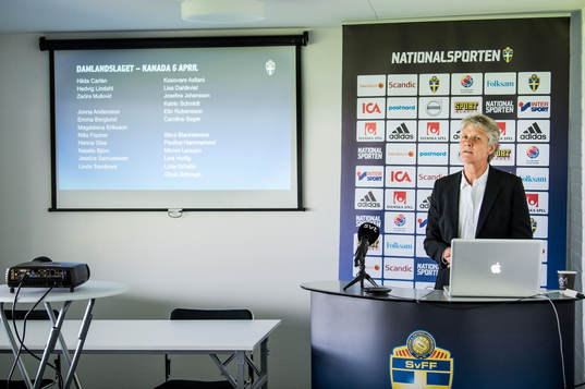 Förbundskaptenen för svenska damfotbollslandslaget, Pia