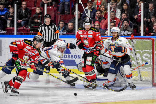 Malmö Redhawks Erik Forssell och Frederik Storm och