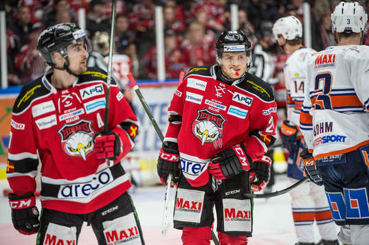 Malmö Redhawks Nils Andersson och Christoffer Forsberg