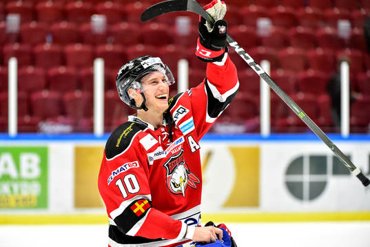Malmö Redhawks Robin Alvarez jublar